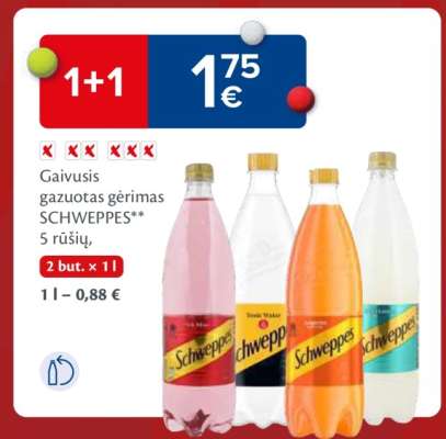Gaivusis gazuotas gėrimas SCHWEPPES