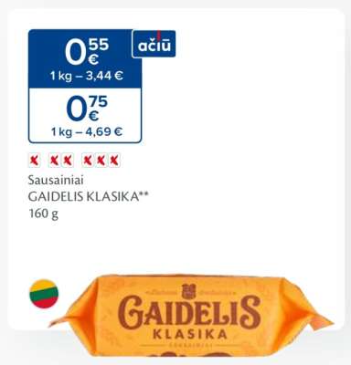 Sausainiai GAIDELIS KLASIKA
