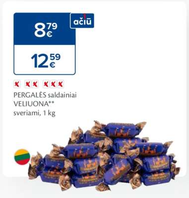 PERGALĖS saldainiai VELIUONA