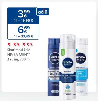 Skutimosi želė NIVEA MEN