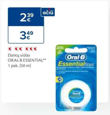 Dantų siūlas ORAL-B ESSENTIAL