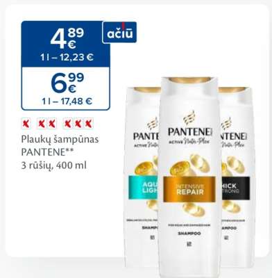 Plaukų šampūnas PANTENE