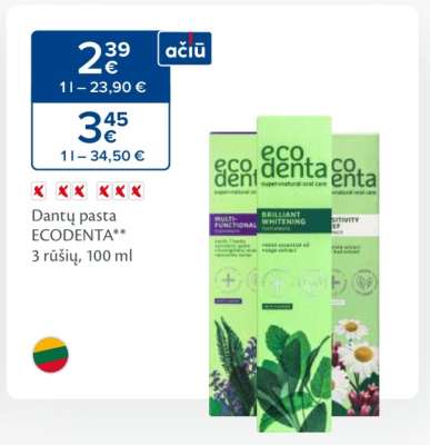 Dantų pasta ECODENTA