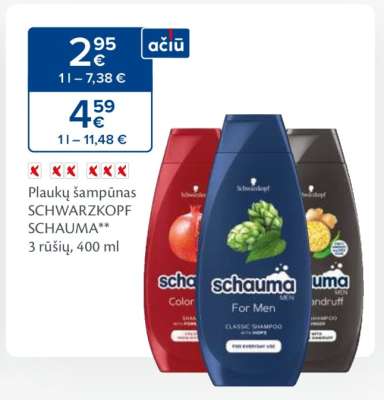 Plaukų šampūnas SCHWARZKOPF SCHAUMA