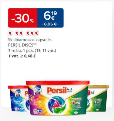 Skalbiamosios kapsulės PERSIL DISCS