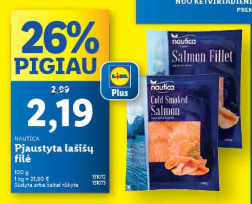 Pjaustyta lašišų filė