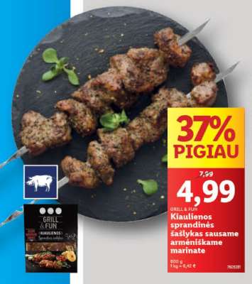 Kiaulienos sprandinės šašlykas sausame armėniškame marinate