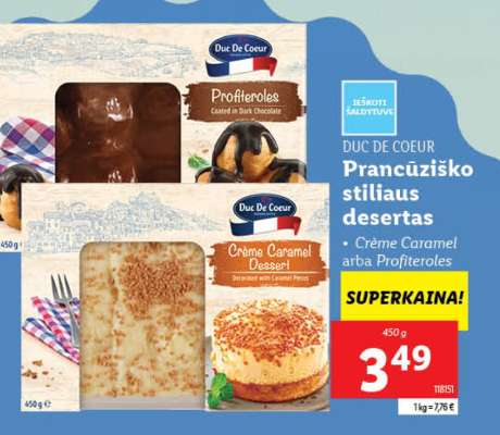 Prancūziško stiliaus desertas