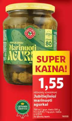Jubiliejiniai marinuoti agurkai