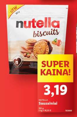 Nutella Sausainiai