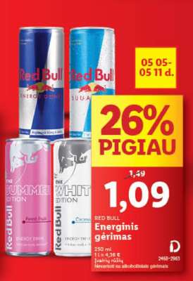 Red Bull Energinis gėrimas