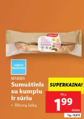 Sumuštinis su kumpiu ir sūriu
