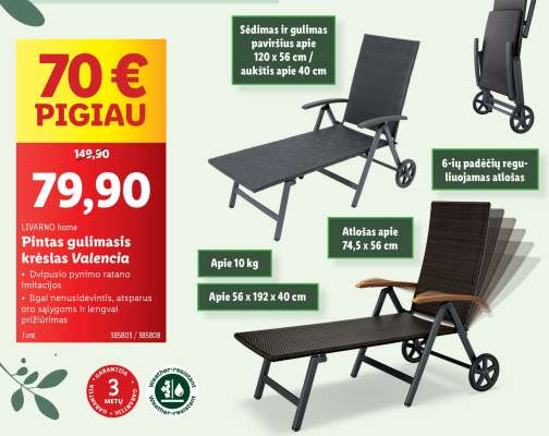 Pintas gultas krēsls Valencia