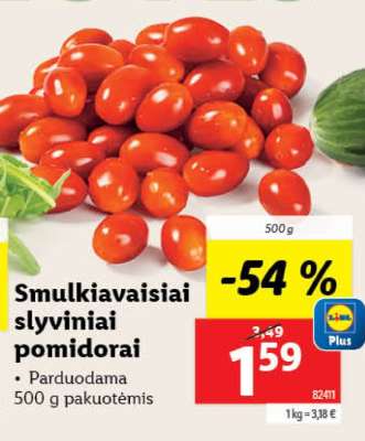 Smulkiavaisiai slyviniai pomidorai