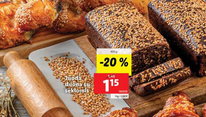 Juoda duona su sėklomis