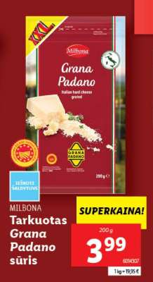 Tarkuotas Grana Padano sūris