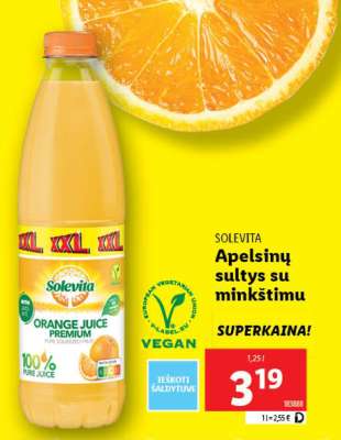 Apelsinų sultys su minkštimu