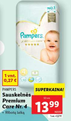 Sauskelnės Premium Care Nr. 4
