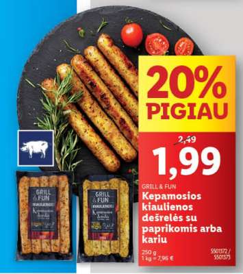 Kepamosios kiaulienos dešrelės su paprikomis arba kariu