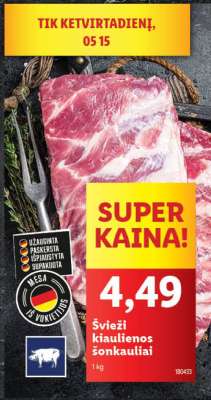 Švieži kiaulienos šonkauliai