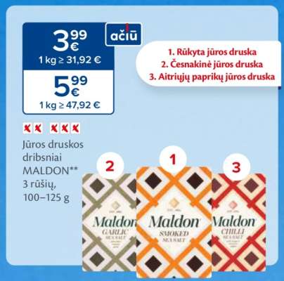 Jūros druskos dribsniai MALDON