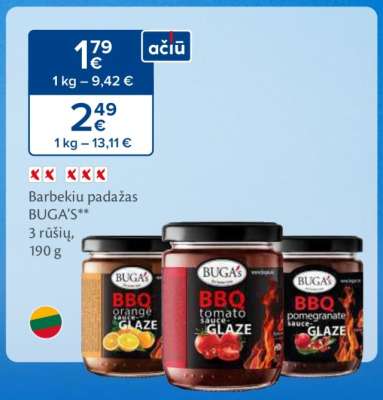 Barbekiu padažas BUGA'S