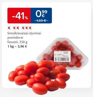 Smulkiavaisiai slyviniai pomidorai