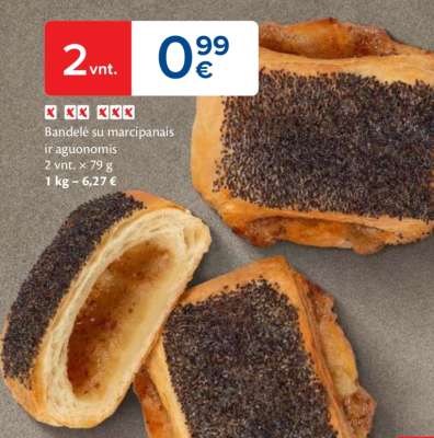 Bandelė su marcipanais ir aguonomis