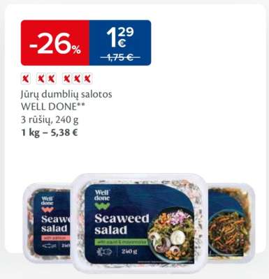 Jūrų dumblių salotos WELL DONE