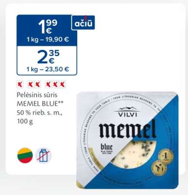 Pelėsinis sūris MEMEL BLUE