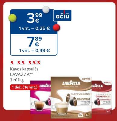 Kavos kapsulės LAVAZZA
