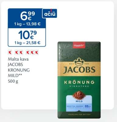 Malta kava JACOBS KRONUNG MILD