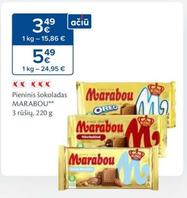 Pieninis šokoladas MARABOU