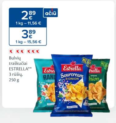 Bulvių traškučiai ESTRELLA