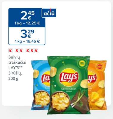 Bulvių traškučiai LAY'S
